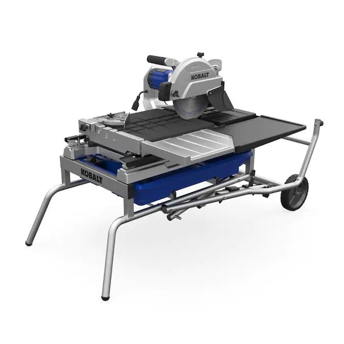 Kobalt 10-in 2.4 HP Wet Tabletop Sliding Table Tile Saw with with Stand