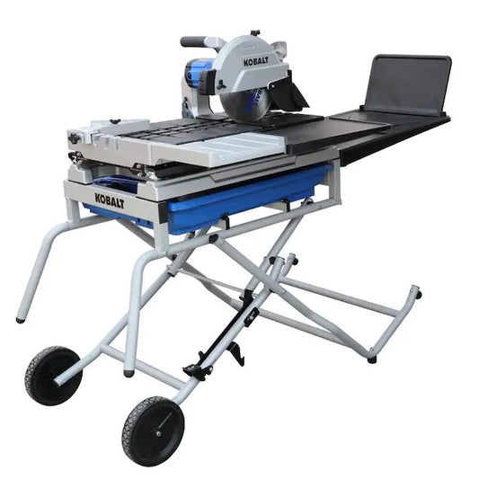 Kobalt 10-in 2.4 HP Wet Tabletop Sliding Table Tile Saw with with Stand